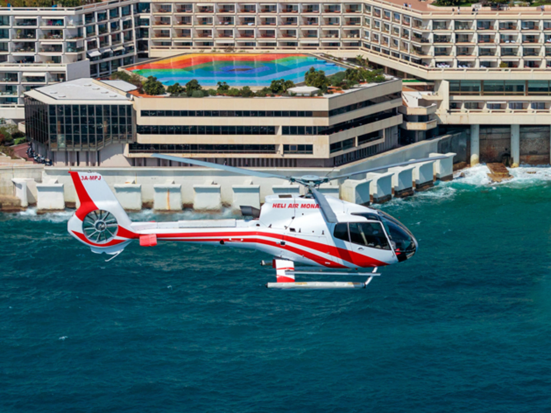 Helicopter in Monaco